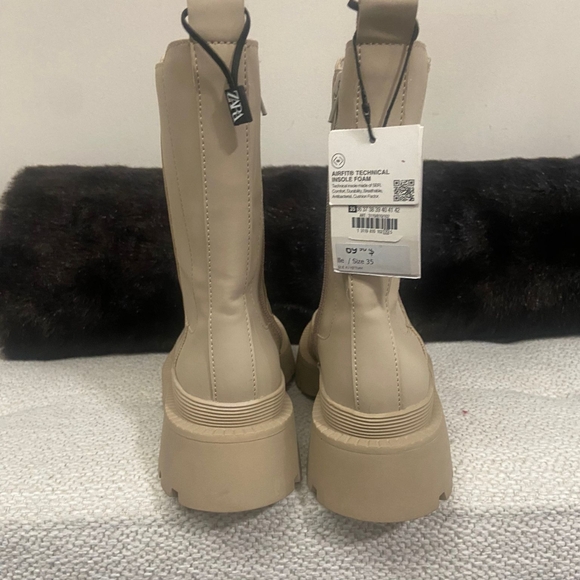 ❤️Zara Rubberized chunky boots-Beige - Picture 3 of 4